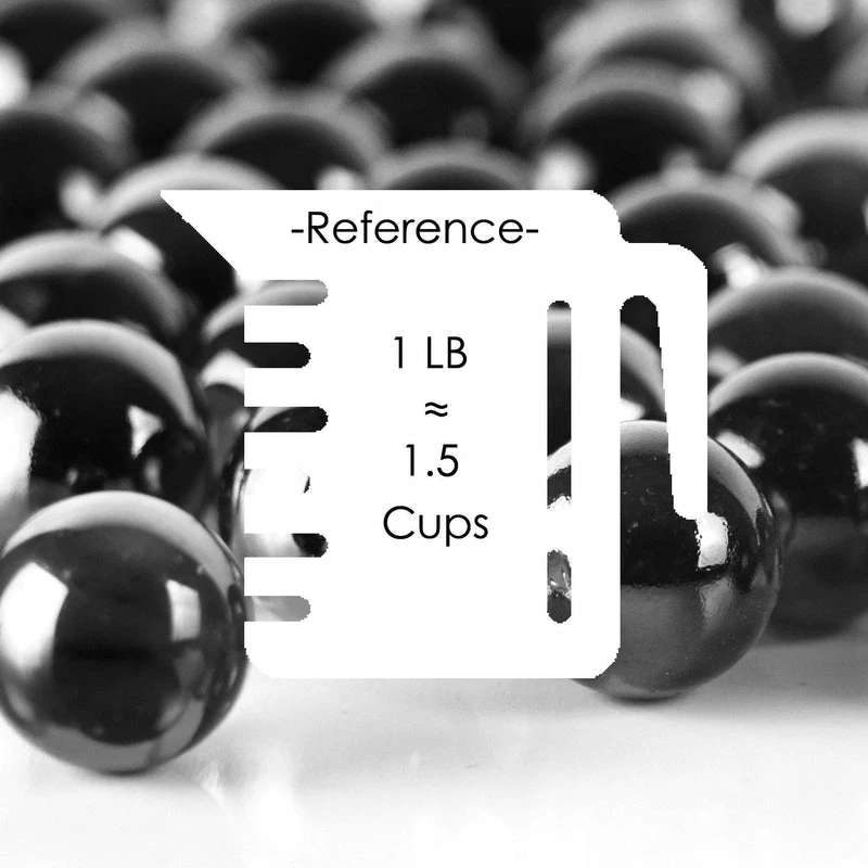 New π Modern Vase And Gift Pack Of 42 LBS Black Glass Vase Filler Large Round Marble D-0.87" π - Image 2