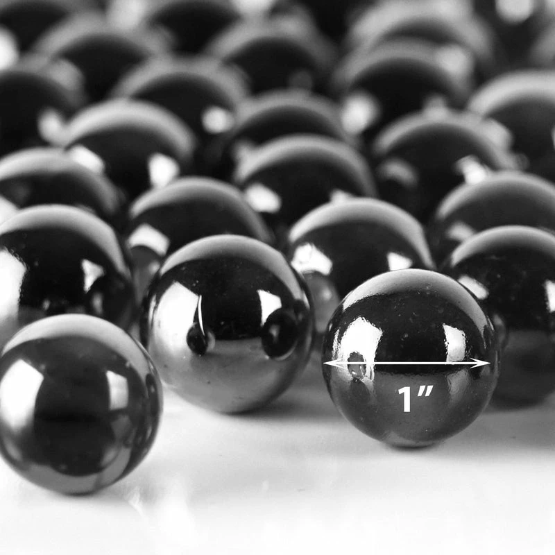 New π Modern Vase And Gift Pack Of 42 LBS Black Glass Vase Filler Large Round Marble D-0.87" π - Image 3