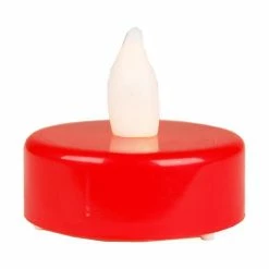 Flash Sale ❤️ Modern Vase And Gift Pack Of 720 PCS Red LED Round Shape Tealight Flameless Candle D-1.5 H-1.5 🛒