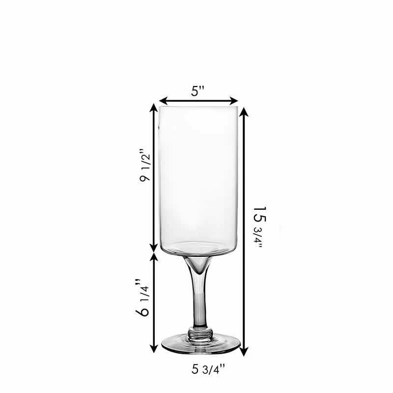 Hot Sale 🥰 Modern Vase And Gift Pack Of 4 PCS Clear Glass Contemporary Candle Holder D-5" H-16" ❤️ - Image 2