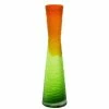 Hot Sale 😀 Modern Vase And Gift Orange Green Glass Hourglass Vase H-15" - Pack Of 6 PCS ⭐