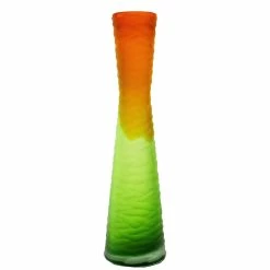 Hot Sale 😀 Modern Vase And Gift Orange Green Glass Hourglass Vase H-15" - Pack Of 6 PCS ⭐