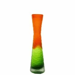 Buy 🤩 Modern Vase And Gift Orange Green Glass Hourglass Vase H-11" - Pack Of 24 PCS 😉
