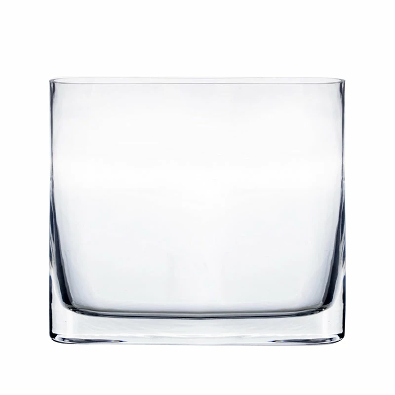 Flash Sale π Modern Vase And Gift Pack Of 16 PCS Clear Glass Thin Oval Round Rectangle Vase O-7"X1.75" H-6" π - Image 2