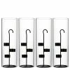 Brand new 🔔 Modern Vase And Gift Pack Of 12 Sets - Metal Black Tea Light Stand H-11.75" D-4.25" With 14" Hurricanes Tubes ⭐