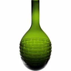 Best deal 😉 Modern Vase And Gift Olive Green Glass Teardrop Style 1 Vase H-14.5" - Pack Of 6 PCS ✨
