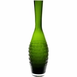 Wholesale 🎉 Modern Vase And Gift Olive Green Glass Teardrop Style 5 Vase H-14.5" - Pack Of 6 PCS 😍