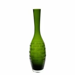 Discount 🌟 Modern Vase And Gift Olive Green Glass Teardrop Style 6 Vase H-13" - Pack Of 6 PCS 😀