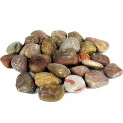 Wholesale 👍 Modern Vase And Gift Natural Brown Stone Vase Filler River Stones D-1.2"-2" - Pack Of 12 LBS ⌛