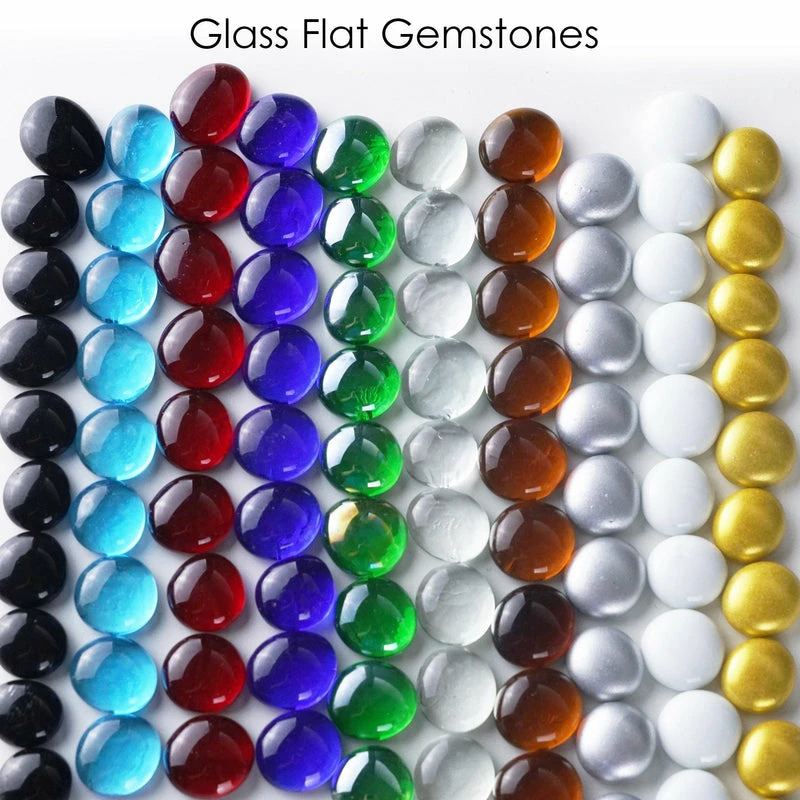 Wholesale π Modern Vase And Gift Pack Of 30 LBS Green Glass Vase Filler Flat Gem Stone D-0.6" π - Image 4