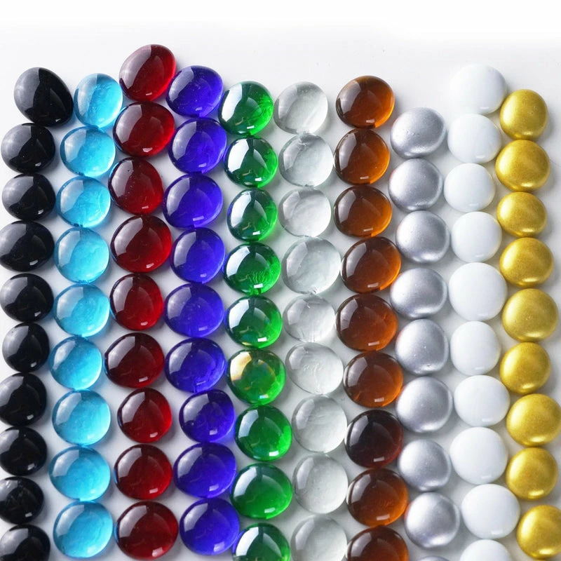 Cheap π Modern Vase And Gift Pack Of 30 LBS Blue Glass Vase Filler Flat Gem Stone D-0.6" π - Image 5